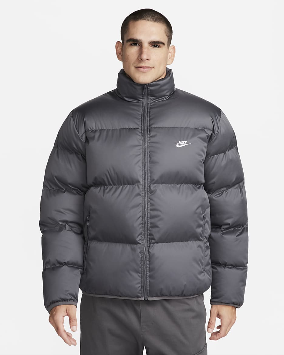 Nike puffer jacket blue sale